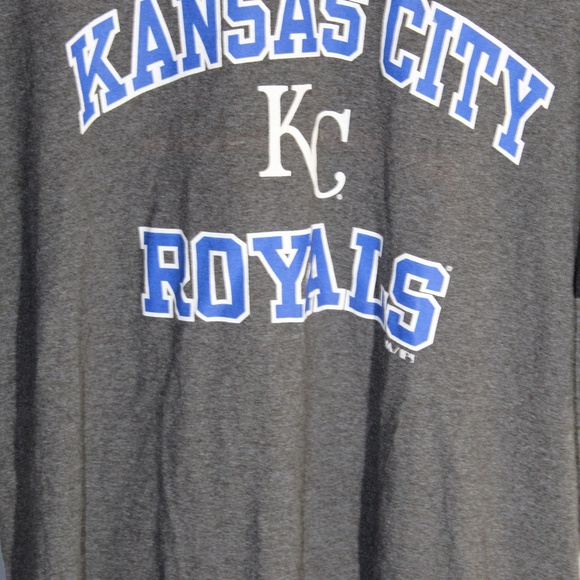 MLB Kansas City Royals Majestic Grey LG TEE - Picture 2 of 5